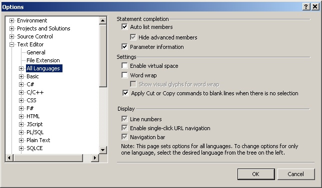 Auto list members in Visual Studio